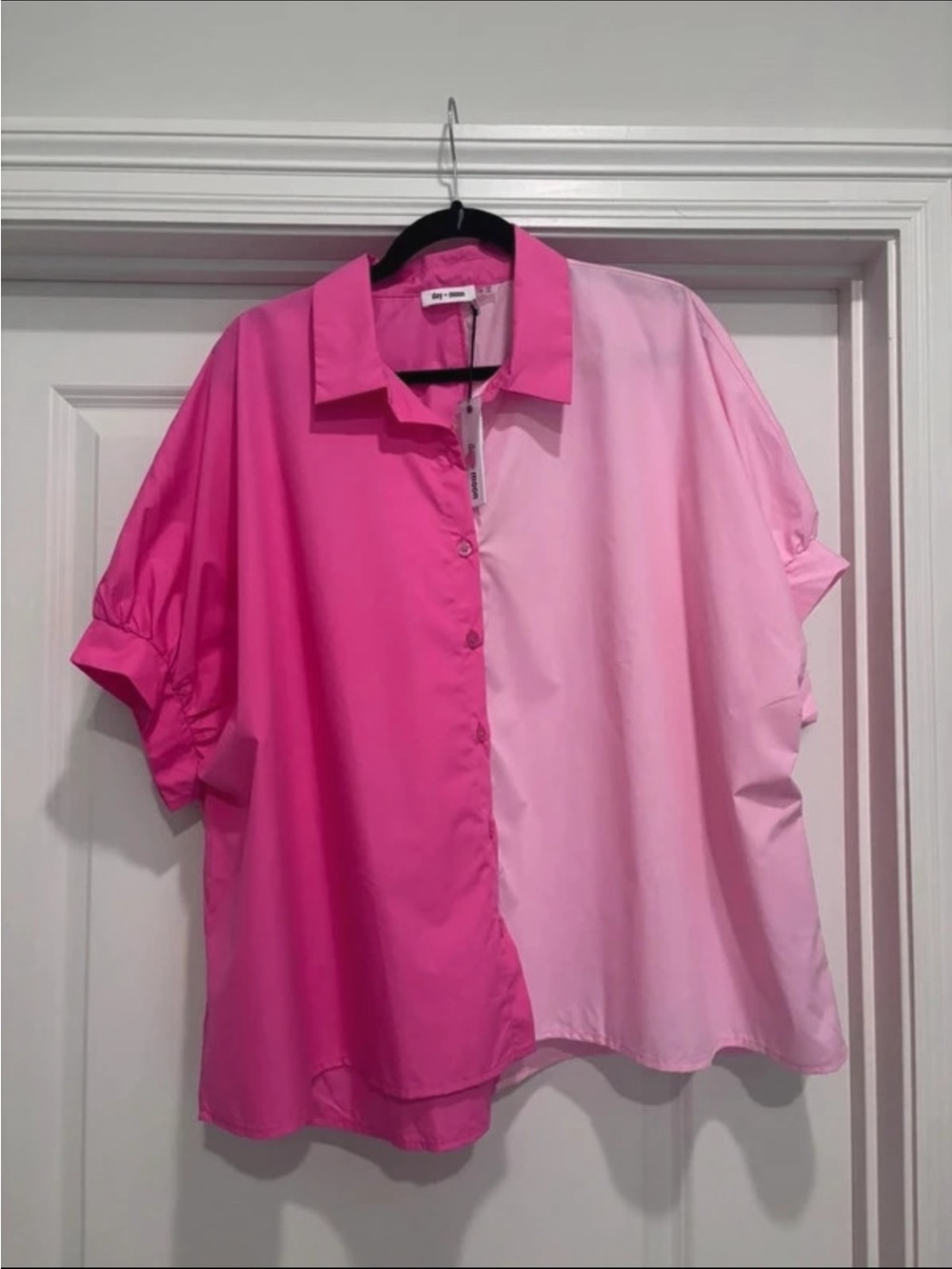 Day+Moon Colorblock Blouse - Picture 2 of 4